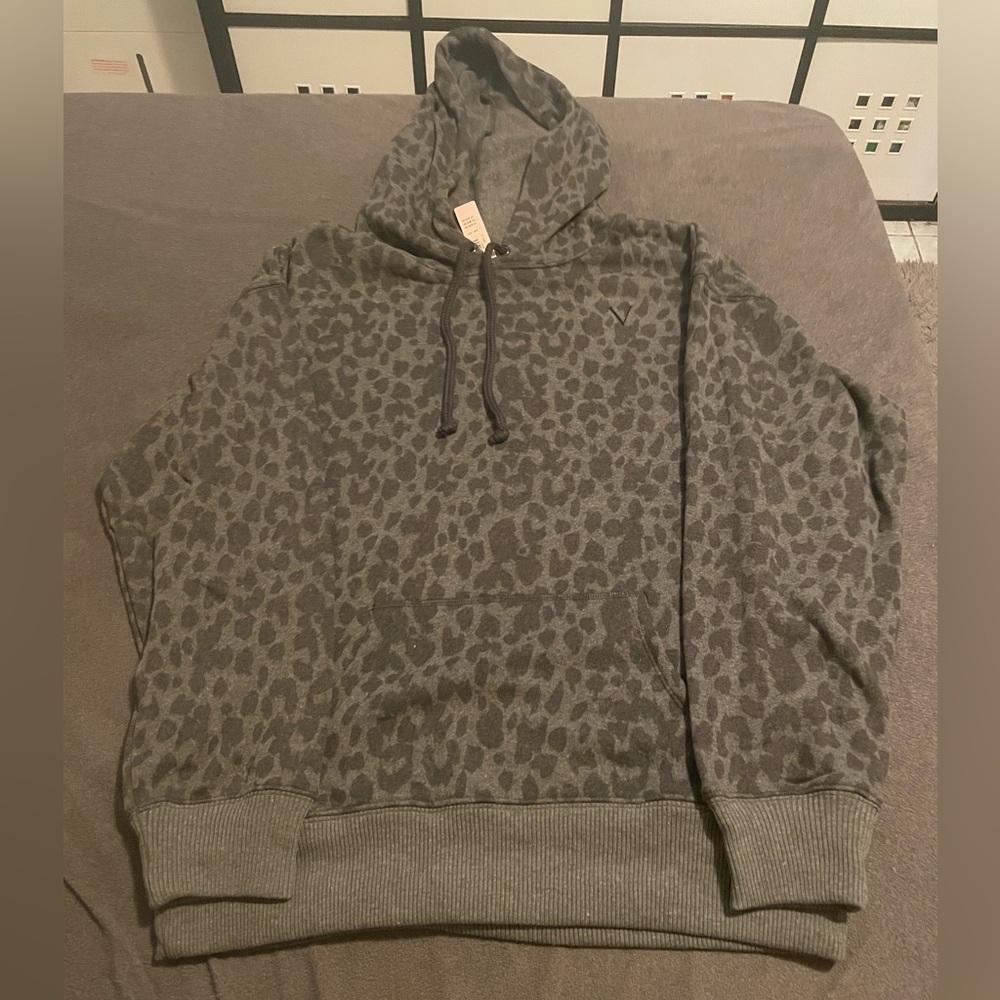 NWT Victoria's Secret Leopard Print Hoodie Sweater - size XS